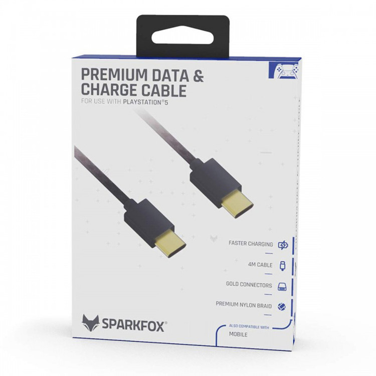 کابل شارژ دسته پلی استیشن 5 اسپارک فاکس مدل CABLE DATA and CHARGE W20P501
