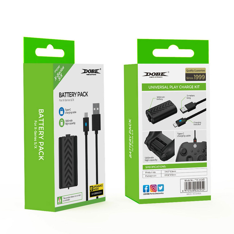 باتری قابل شارژ دابی مدل TYX-0634B مناسب برای Xbox Series به همراه کابل USB-C
