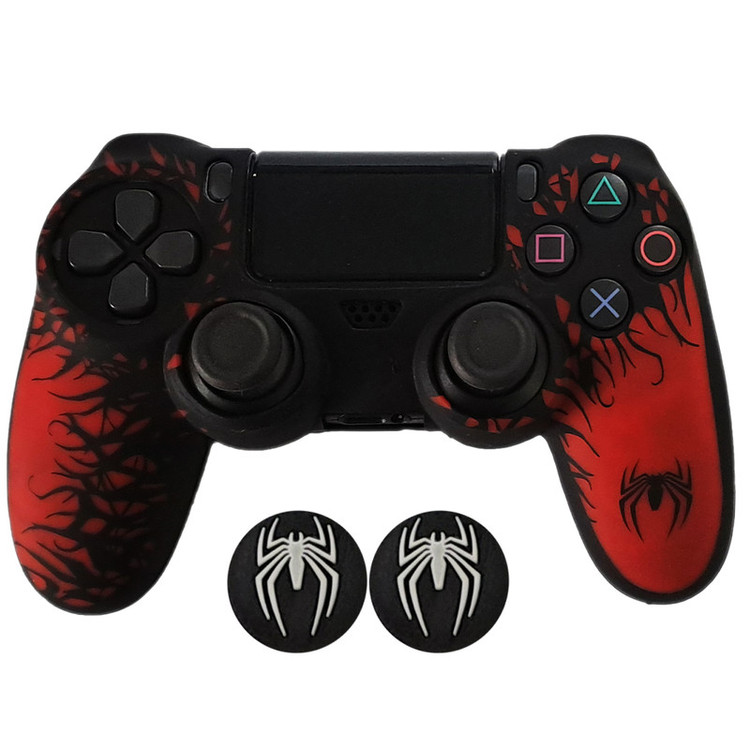 محافظ دسته پلی استیشن ۴ مدل Spider PS4369 به همراه روکش آنالوگ