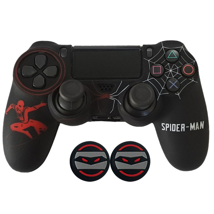 محافظ دسته پلی استیشن ۴ مدل Spiderman PS4365 به همراه روکش آنالوگ