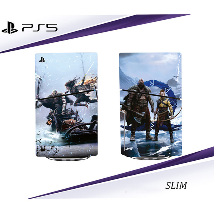 برچسب کنسول پلی استیشن 5 اسلیم طرح گاد آف وار مدل SKIN SLIM PS519 GOD OF WAR