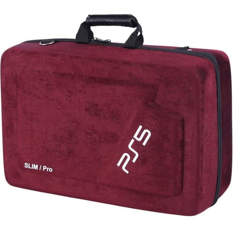 کیف کنسول بازی دوکاره PS5 slim / pro مخملی زرشکی