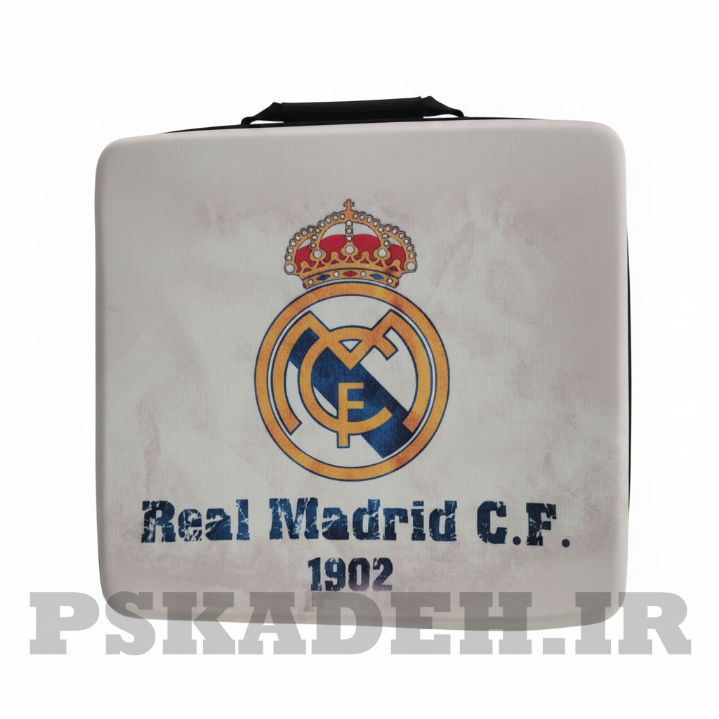 کیف کنسول پلی استیشن ۴ ps4  - طرح رئال مادرید سفید real madrid